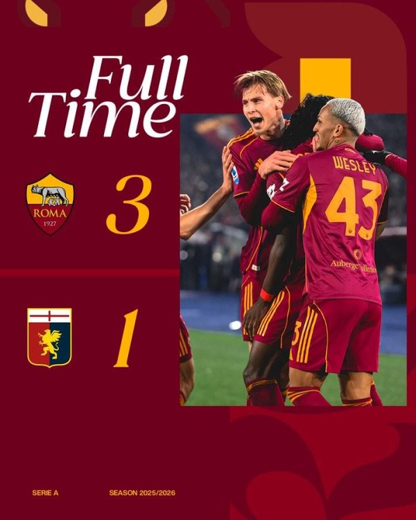 专业在线股票配资交易平台 罗马2025年意甲26胜同期联赛第1，队史第4次达成自然年26胜+